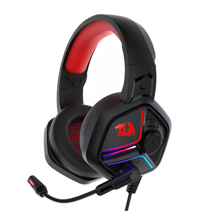 Redragon H230 Ajax RGB Wired Gaming Headset, Dynamic RGB Backlight