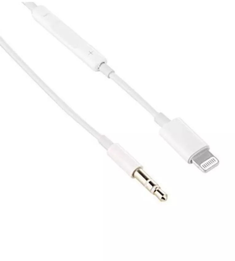 Lightning to 3.5 AUX Audio Wire control adapter cable