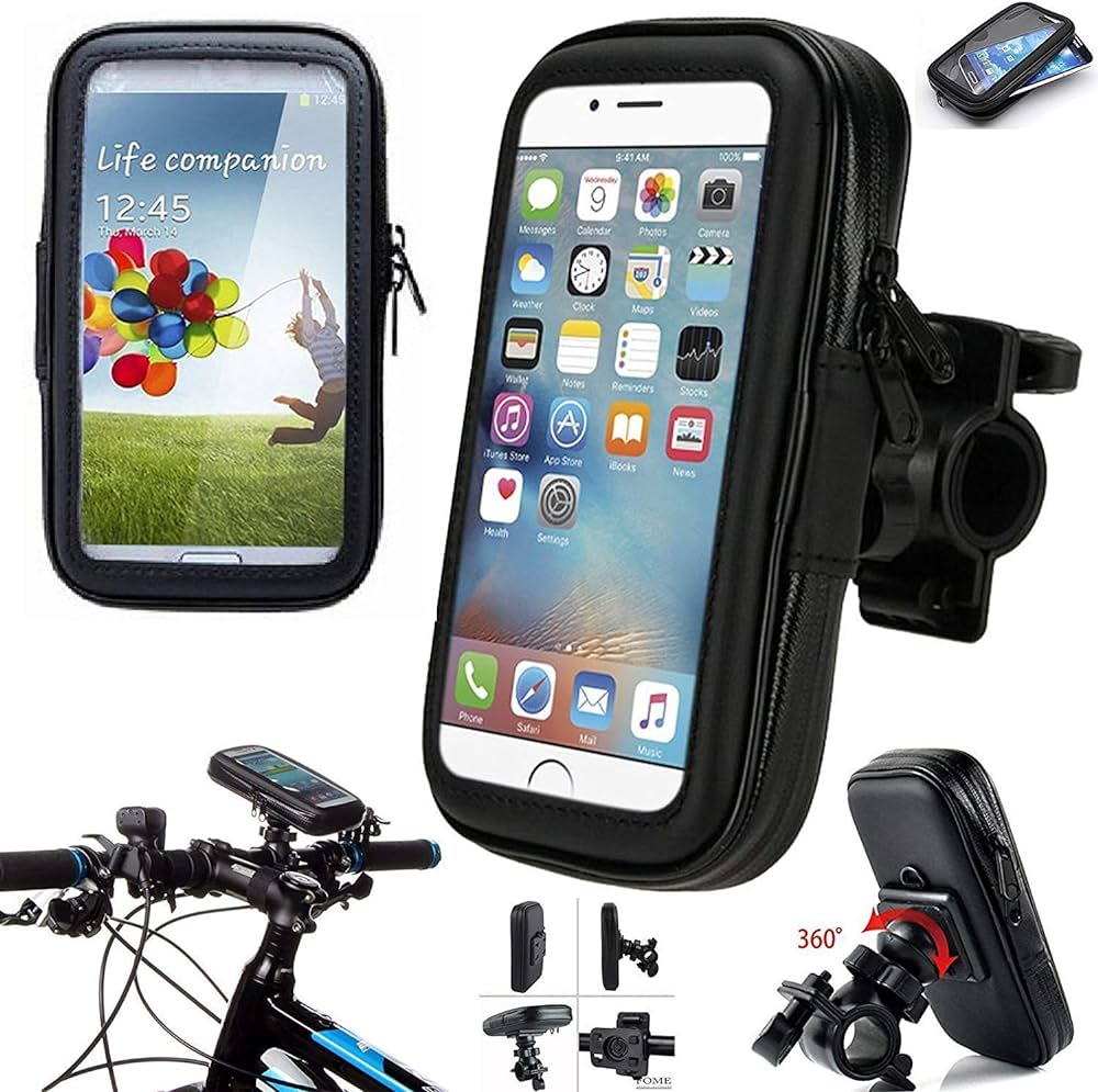 Bike Bicycle Handle Phone Mount Cradle Holder Cell Phone Motorcycle Handlebar Waterproof bag Case For CellPhone XL 6.3inch