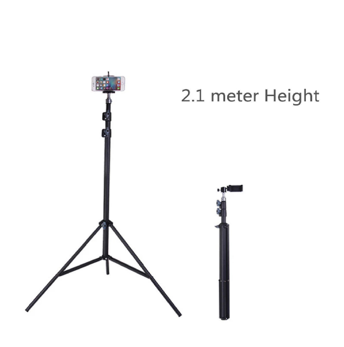 2.1m adjustable and swivel tripod stand