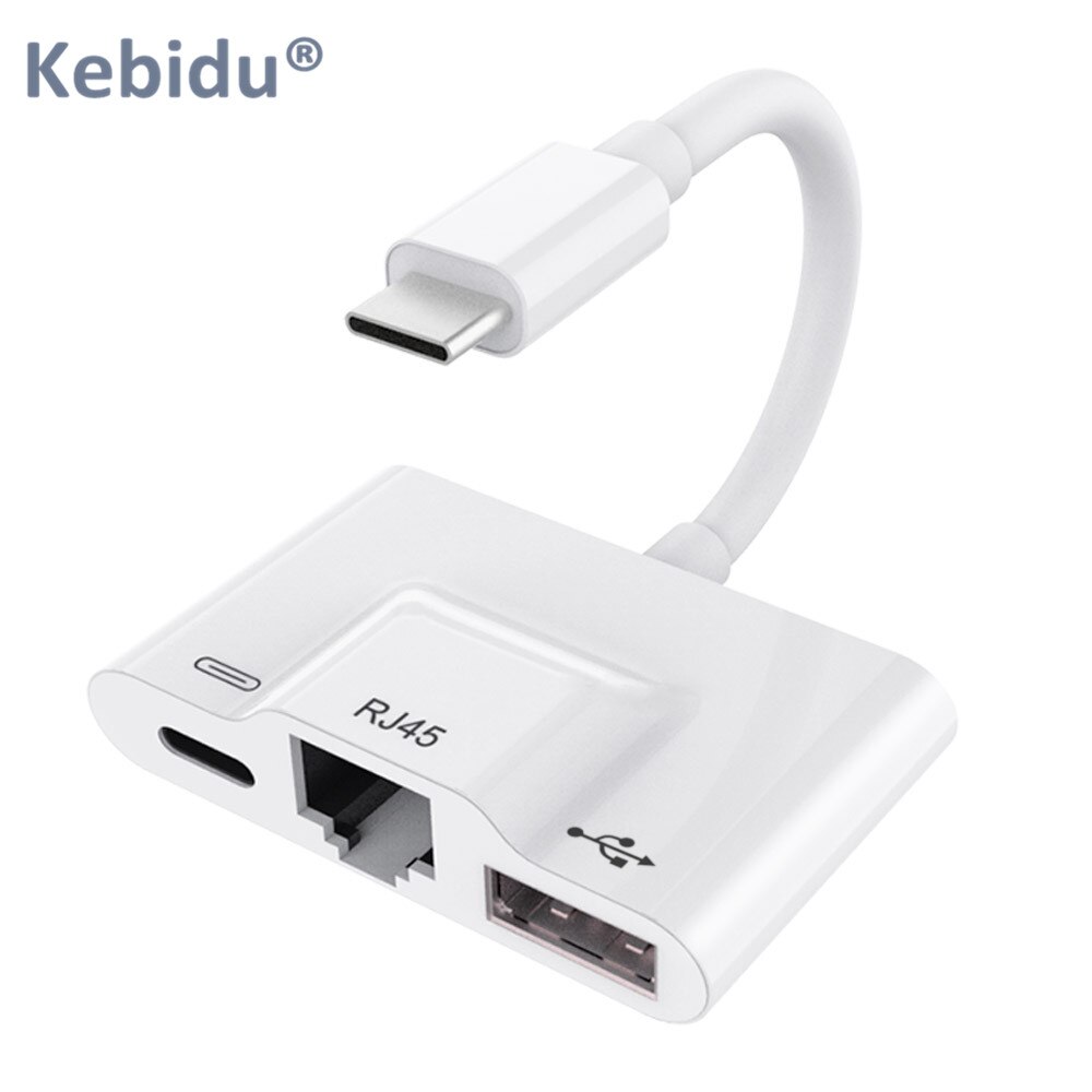 USB Type-C Ethernet OTG Adapter Type C to RJ45 Port USB 3.0 Adapter