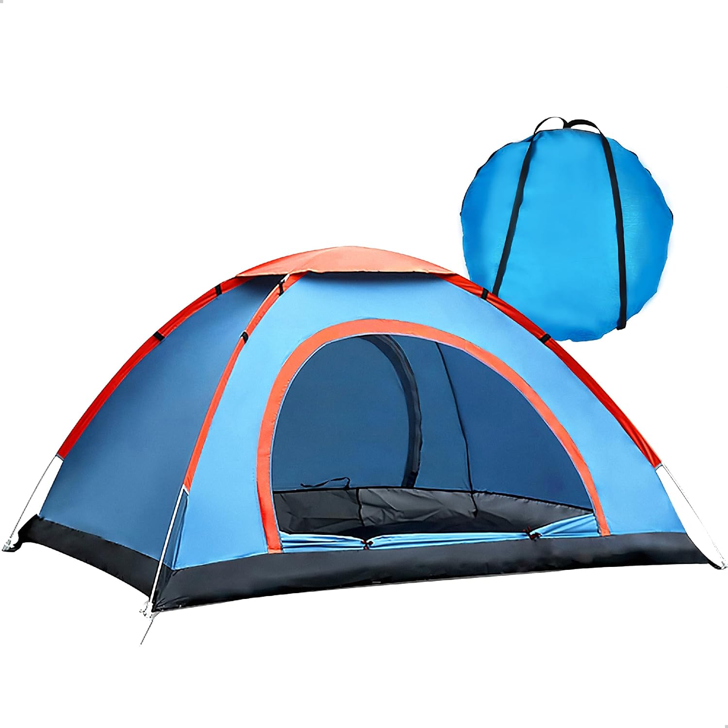 Portable Indoor Outdoor Waterproof Family Two-Door Automatic Camping Tent with Carrying Bag