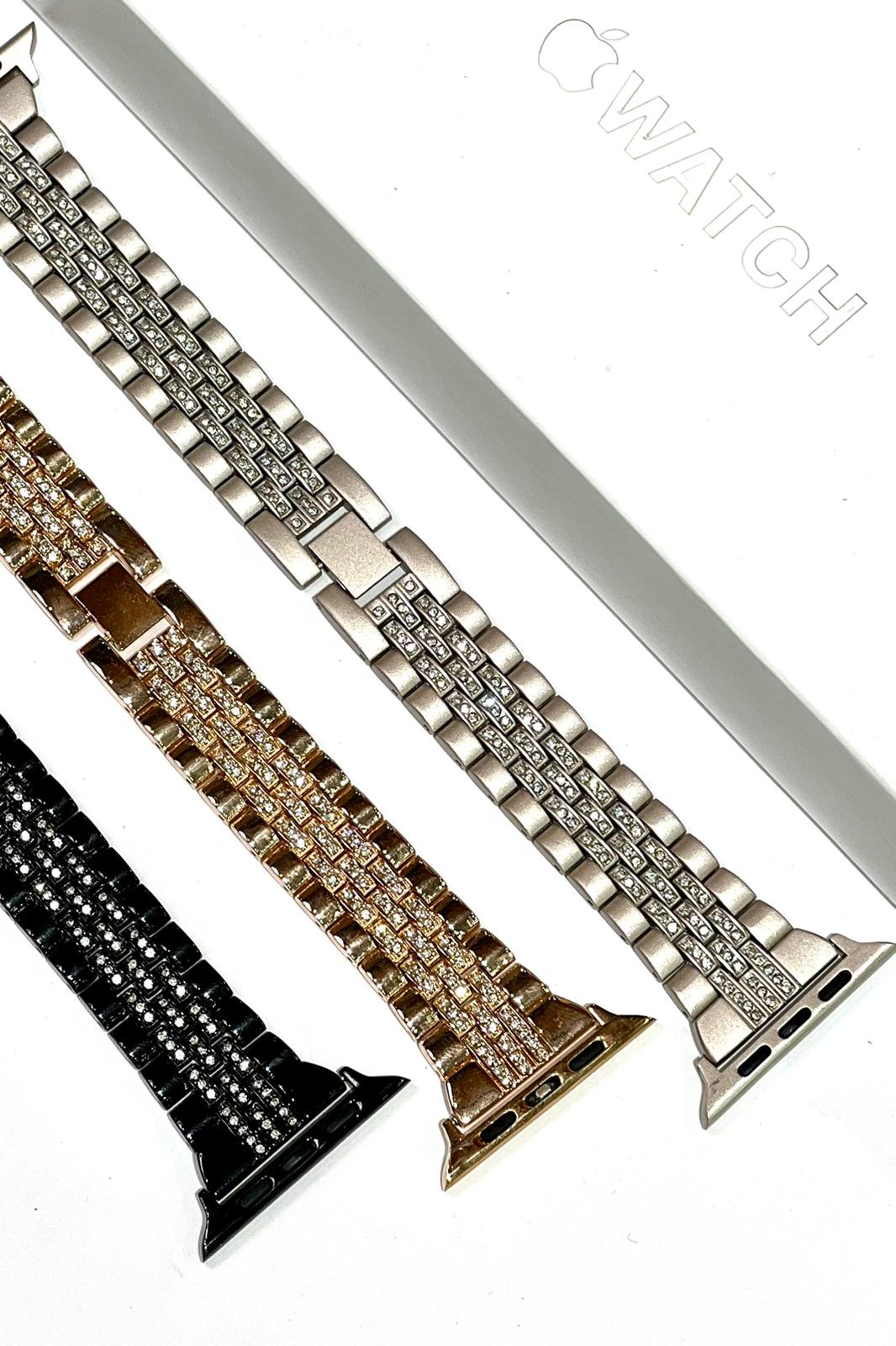 Starlight Metal Link Apple Watch Band 42-49mm