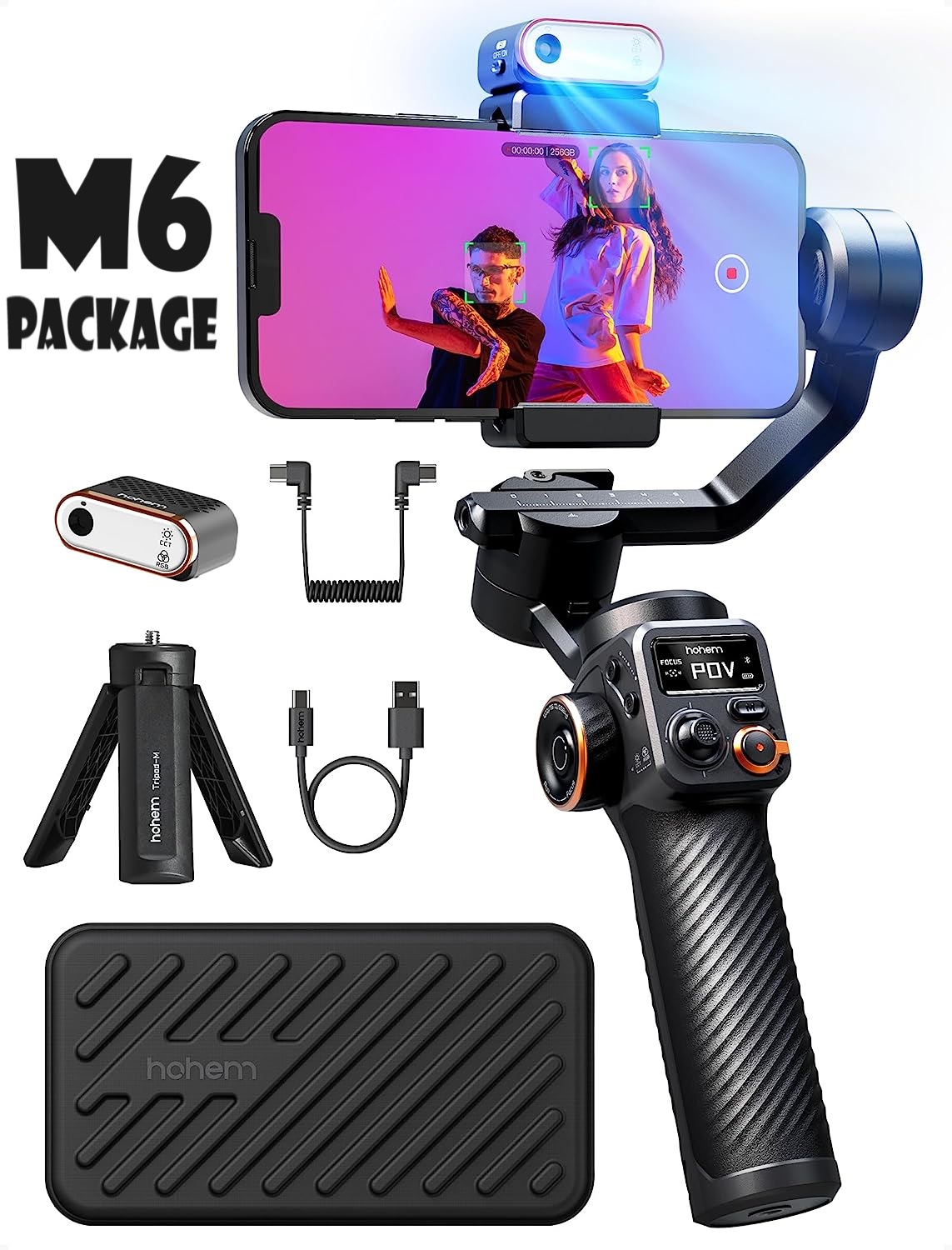 M6 بكج ( Hohem iSteady M6 Kit مانع اهتزاز للهواتف الذكية )