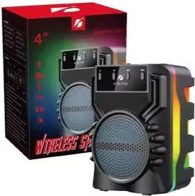 Kts-1722 Small Portable Speaker | RGB Light Speaker | Bass Sound |Bluetooth | USB/TF Card