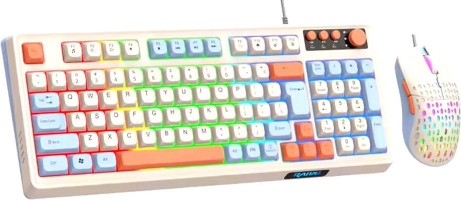 كيبورد كامل أنيق مع ماوس جيمينح RGB سلكي MSY T98