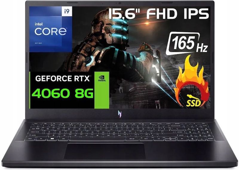 Acer Nitro V15 - كرت NVIDIA® GeForce RTX™ 4060  - معالج Intel® Core™ i9-13900H - رام 16GB - ذاكرة 1TB  - شاشة 15.6 بوصة - لابتوب