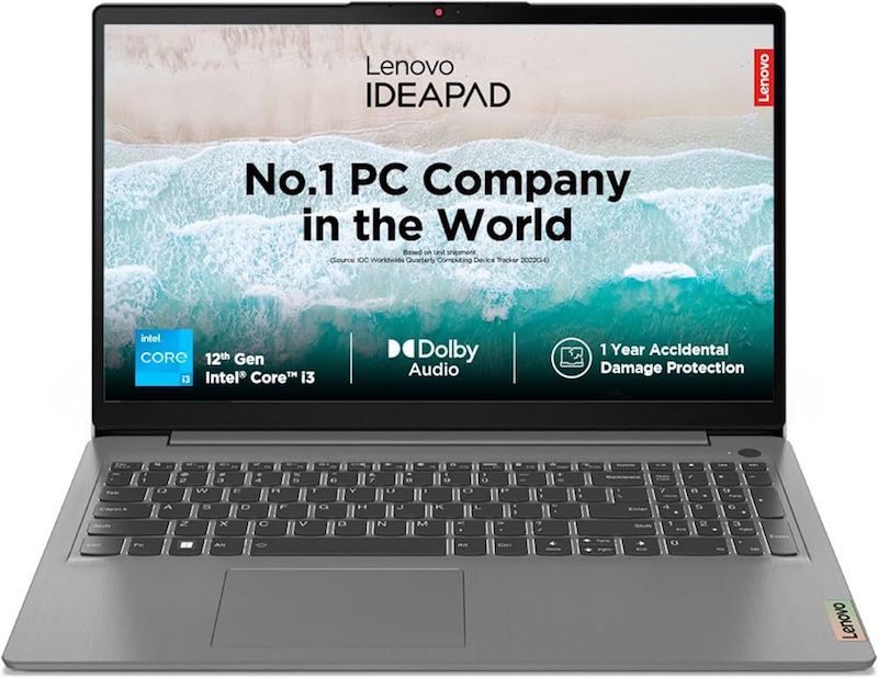 Lenovo IdeaPad 3 – معالج Intel Core i3 الجيل الثاني عشر - ذاكرة 8 جيجا - تخزين 256 جيجا SSD - شاشة 15.6 بوصة FHD - لابتوب