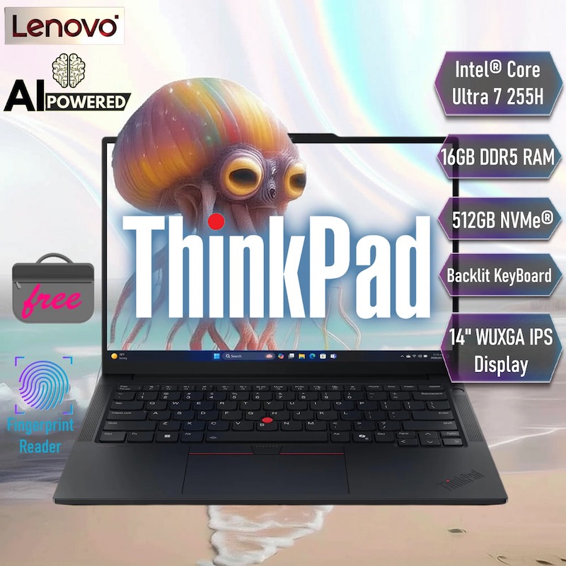Lenovo ThinkPad E14 Gen 3 – كرت شاشة Intel Arc 140T - معالج Intel Core i7-255H - ذاكرة 16 جيجا - تخزين 512 جيجا SSD - شاشة 14 بوصة FHD - باللون الأسود - لابتوب