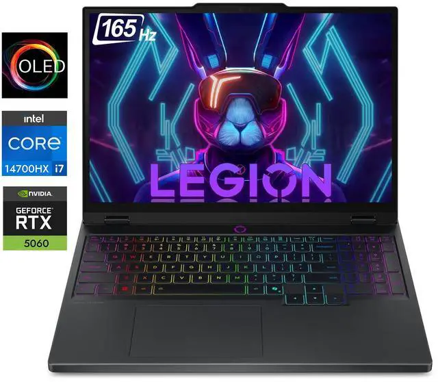 Lenovo Legion 5i – كرت شاشة NVIDIA GeForce RTX 5060 سعة 8 جيجا - معالج Intel Core i7-14700HX - ذاكرة 16 جيجا - تخزين 1 تيرابايت SSD - شاشة OLED مقاس 15.1 بوصة  - نظام DOS - ضمان 3 سنوات - لابتوب 