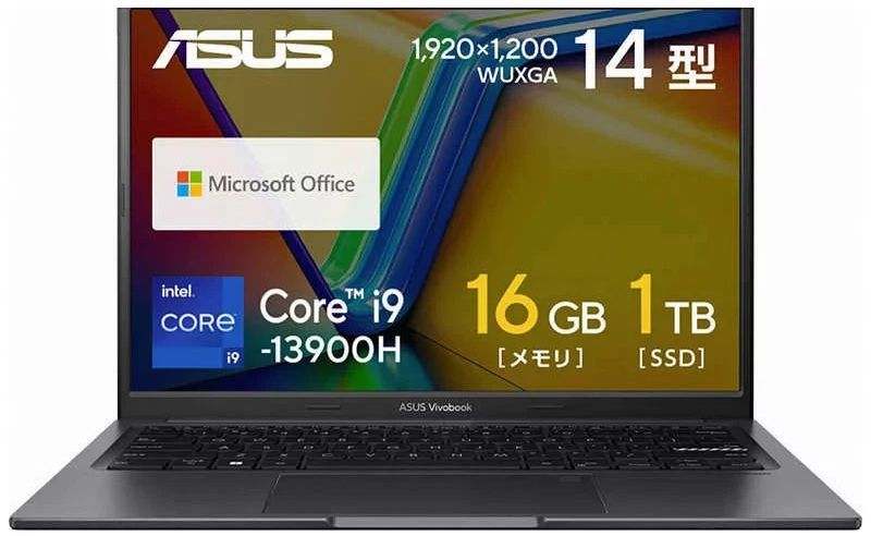 ASUS Vivobook VA1504X – معالج Intel® Core™ i9 الجيل الثالث عشر - ذاكرة 16 جيجا - تخزين 1 تيرابايت SSD - شاشة 16 بوصة - باللون الأسود - لابتوب