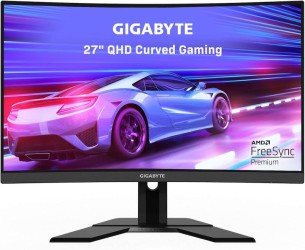 Gigabyte G27QC-A منحنية مقاس 27 بوصة - دقة QHD - معدل تحديث 165 هرتز - زمن استجابة 1 مللي ثانية - شاشة