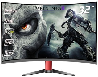 Solid CG32FW مقاس 31.5 بوصة  - دقة Full HD، لوحة VA - زمن استجابة 4 مللي ثانية - معدل تحديث 165 هرت -  تصميم منحني - مزودة بمنافذ HDMI وDisplayPort - شاشة