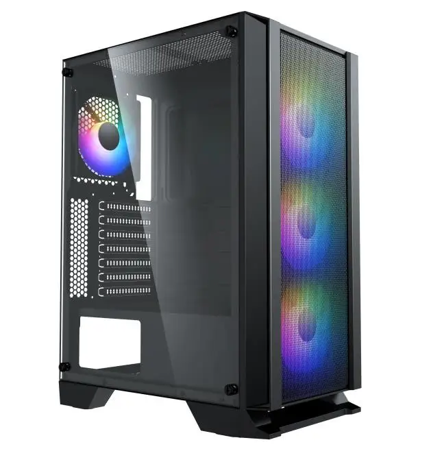  FLAT MATX سوداء microATX بتصميم مسطح وأنيق – متوافق مع لوحات mATX وMini-ITX - كيس كمبيوتر