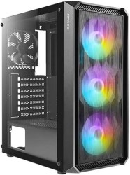 ANTEC NX292 – أسود – Mid Tower بإضاءة RGB وواجهة Mesh – يدعم ATX / mATX / Mini-ITX - كيس كومبيوتر