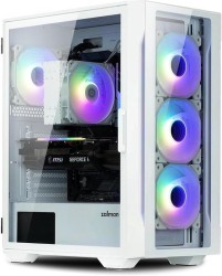 ZALMAN I3 NEO – أبيض – Mid Tower بإضاءة RGB وواجهة Mesh – يدعم ATX / mATX / Mini-ITX - كيس كومبيوتر 