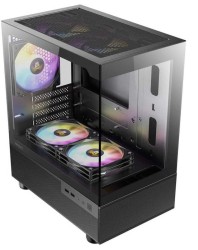 Antec CX200M – أسود – Micro ATX بإضاءة ARGB وواجهة Mesh – يدعم mATX / Mini-ITX - كيس كومبيوتر