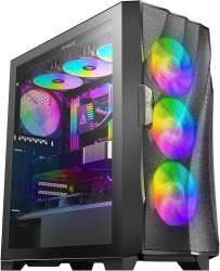ANTEC DF700 FLUX – أسود – Mid Tower بإضاءة ARGB وتهوية F-LUX فائقة – يدعم ATX / mATX / Mini-ITX - كيس كومبيوتر