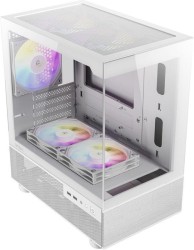 Antec CX200M RGB Elite – أبيض – Micro-ATX بإضاءة RGB وزجاج جانبي – يدعم mATX / Mini-ITX - كيس كومبيوتر