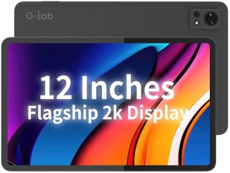 G-TAB Mega 12  – شاشة 12 إنش – سعة 256GB - رام 16GB (8GB فعلية + 8GB افتراضية) – أداء سريع وبطارية قوية - تابلت