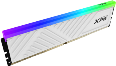 A-DATA XPG D35G 16GB (2×8GB) DDR4 – تردد 3600MHz – إصدار أبيض بإضاءة RGB – أداء ألعاب وتصميم احترافي - رام