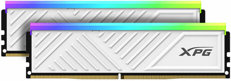 A-DATA XPG D35G DDR4 16GB (2×8GB) – تردد 3200MHz – إصدار أبيض – تصميم منخفض الارتفاع وأداء موثوق - رام