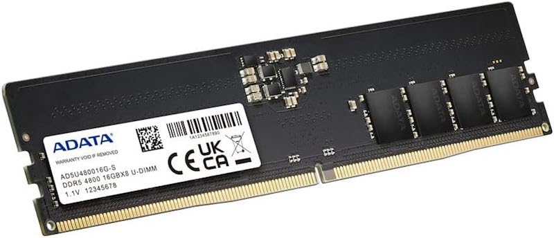 ADATA DDR5 U-DIMM 16GB – تردد 4800MHz – أداء مستقر واستهلاك طاقة منخفض لأجهزة الجيل الجديد - رام