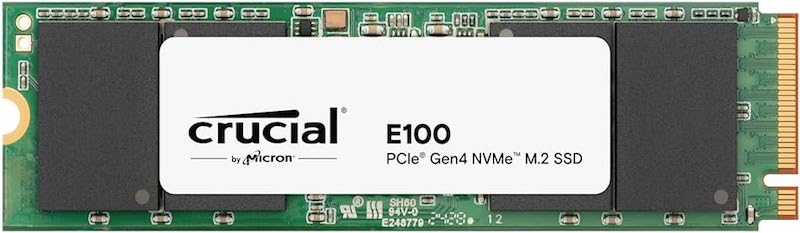 Crucial E100 SSD 1TB NVMe M.2 – PCIe Gen4 – سرعة قراءة حتى 5000MB/s – أداء سريع وموثوق للألعاب والنظام - قرص تخزين