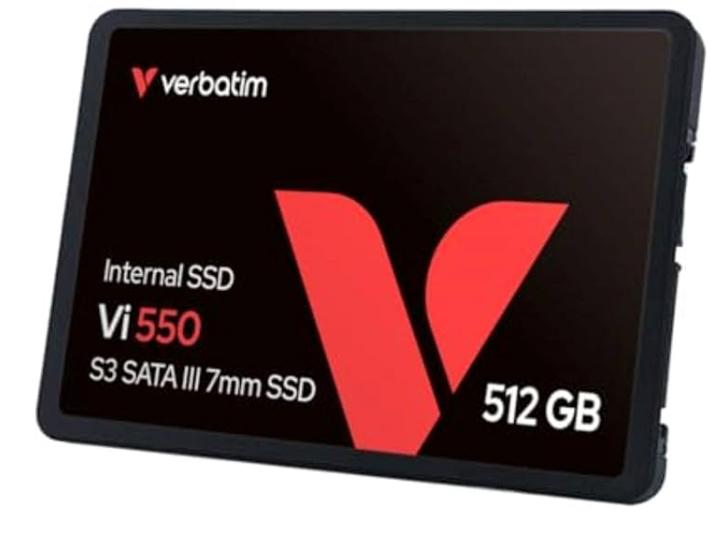 SSD داخلي Verbatim Vi550 بسعة 512GB – مقاس 2.5 إنش – SATA III – سرعة وأداء موثوق لتسريع حاسوب - قرص تخزين