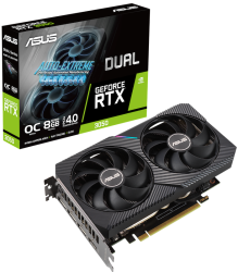 ASUS Dual RTX 3050 SI OC Edition – ذاكرة 8GB GDDR6 – أداء ألعاب 1080p – كسر سرعة مصنع – تبريد مزدوج - كرت شاشة 