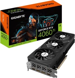 Gigabyte RTX 4060 Ti Gaming OC – ذاكرة 16GB GDDR6 – كسر سرعة مصنع – DLSS 3 – Ray Tracing – تبريد WINDFORCE 3X - كرت شاشة 