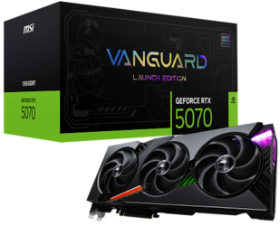 MSI RTX 5070 VANGUARD SOC LAUNCH EDITION – ذاكرة 12GB GDDR7 – تبريد احترافي – DLSS 3.5 – Ray Tracing – إصدار الإطلاق الرسمي - كرت شاشة 