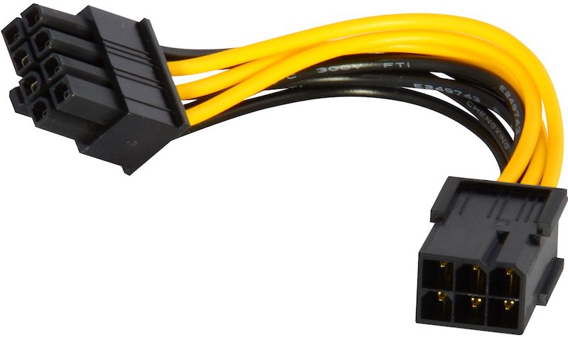 VGA 6-Pin Power Converter – محول طاقة لكرت شاشة 6 بن – تحويل من Molex / SATA / 8-Pin – لكروت NVIDIA وAMD