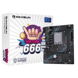 MAXSUN H610M 666 WiFi 6 DDR5 – مقبس LGA1700 – دعم معالجات Intel الجيل 12/13/14 – دعم DDR5 – واي فاي 6 – Micro-ATX اقتصادية - مذربورد