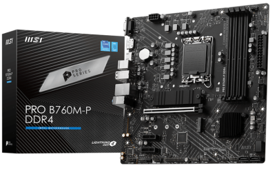 MSI PRO B760M-P DDR5 – مقبس LGA1700 – دعم Intel الجيل 12 و13 و14 – DDR5 – PCIe 4.0 – Micro-ATX – أداء ثابت وسعر منافس - مذربورد