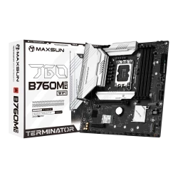 MAXSUN Terminator B760M D4 WIFI – دعم معالجات Intel الجيل 12/13/14 – DDR4 – WiFi 6 – PCIe 4.0 – Micro-ATX – أداء ثابت وتجميع اقتصادي - مذربورد