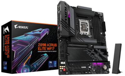 Gigabyte Z890 AORUS ELITE WIFI7 DDR5 – دعم معالجات Intel الجيل 15 – مقبس LGA1851 – DDR5 – PCIe 5.0 – WiFi 7 – ATX احترافية - مذربورد