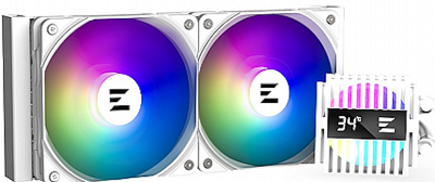 ZALMAN Alpha 2 A24 أبيض – تبريد سائل ARGB 240mm – أداء احترافي – دعم معالجات Intel وAMD – تصميم White Build مميز - مبرد مائي