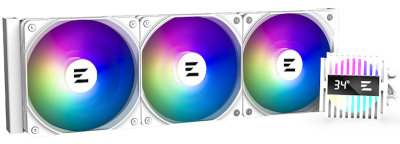 ZALMAN Alpha 2 A36 White – تبريد سائل ARGB 360mm – أداء احترافي – تصميم أبيض مميز – دعم معالجات Intel وAMD - مبرد مائي 