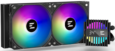 ZALMAN Alpha 2 A24 Black – تبريد سائل AIO 240mm – إضاءة ARGB – تصميم أسود احترافي – متوافق مع Intel وAMD - مبرد مائي 