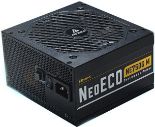 Antec NeoEco 750W – باور سبلاي 750 واط – 80 Plus Gold – تصميم Fully Modular – أداء ثابت وتبريد هادئ لكروت RTX وتجميعات الألعاب - باور سبلاي