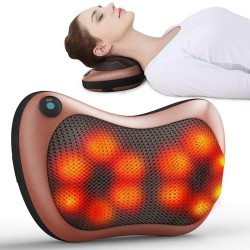 8028 Car & Home Shiatsu Massage Pillow with Heat – Neck & Back Massager